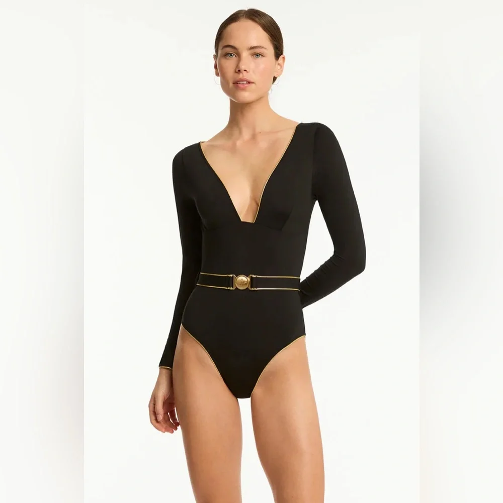 NWOT India Hicks x Sea Level black Piper surf suit
